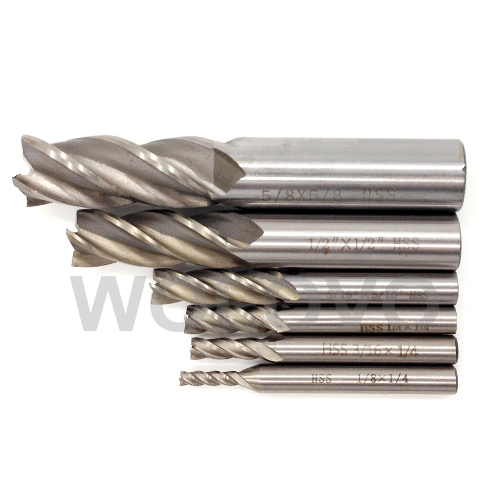 3/16 HSS CNC прямой хвостовик 4 флейты Концевая Мельница Фреза сверла|milling cutter|4 flute end