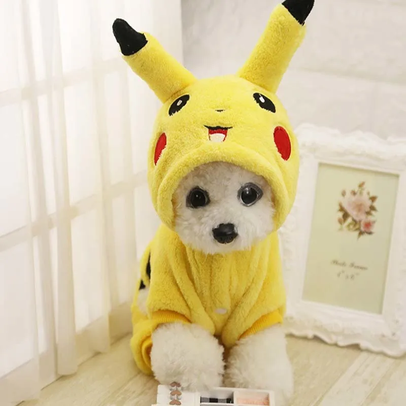 Pikachu Kimhome собака одежда для маленьких Товары для собак зимнее пальто из хлопка собака Рождественский костюм для среднего большой собаки Пикачу Косплэй Одежда для животных - Цвет: Pikachu