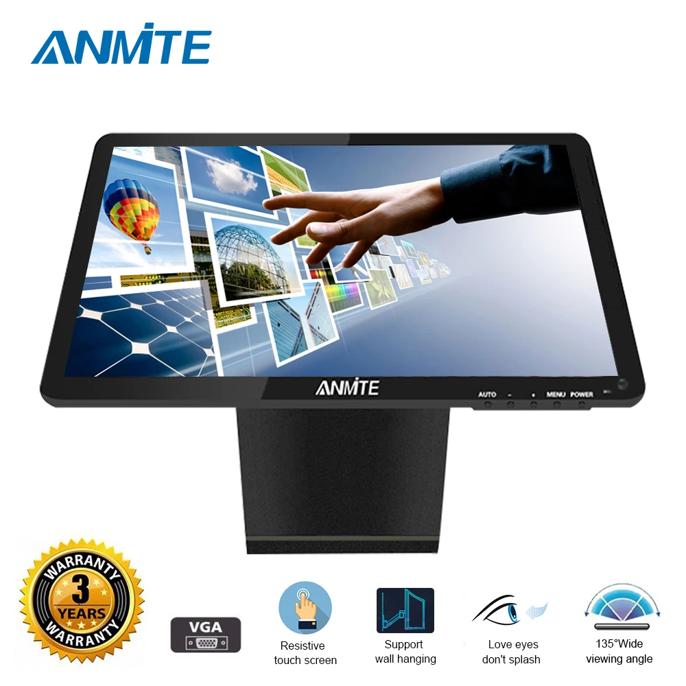 Anmite 1" сенсорный ЖК-экран рабочий стол Резистивный/емкостный сенсорный Scrn дисплей экран монитор ПК