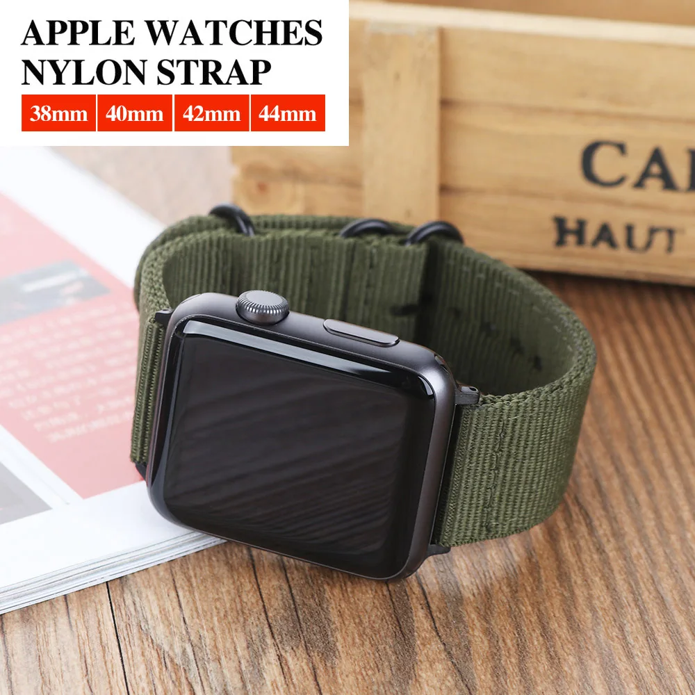 42 мм 38 цветной спортивный нейлоновый ремешок для часов Apple Watch iWatch серии 4 3 2 1
