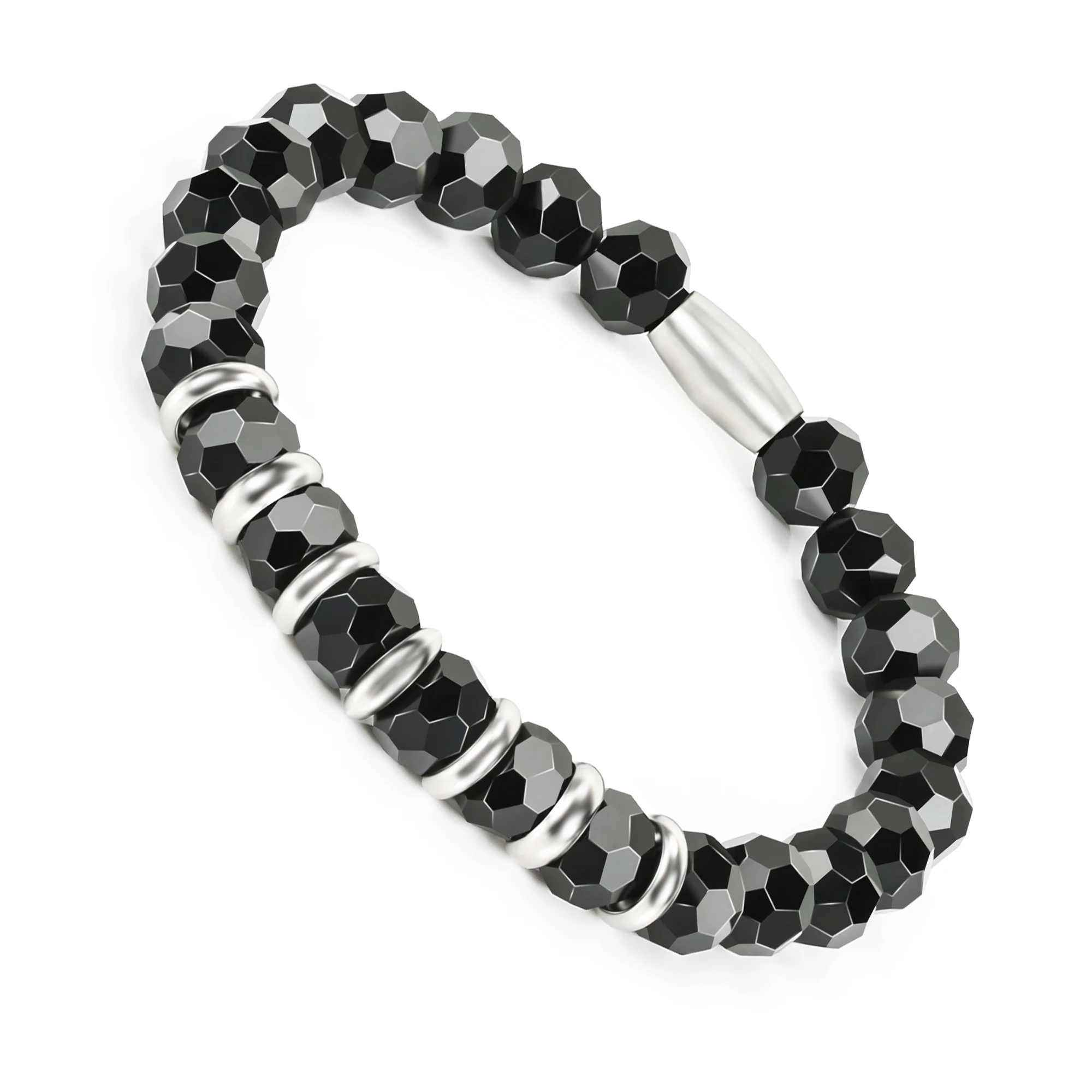 

BOFEE Bracelet Beads Stone Black Onyx String Gallstone Magnetic Trendy Yoga Retro Cuff Hand Chain Fashion Jewelry Gift Men Women