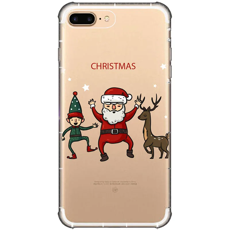 Merry Christmas Happy New Year gift Soft Silicone phone Case Cover For iPhone 6 7 8 X 10 5 5s 6s se Plus |