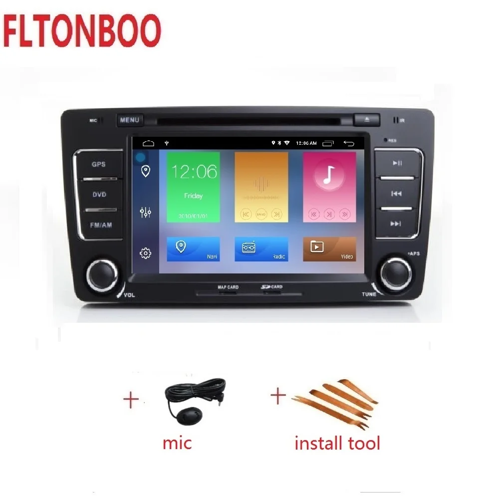 7 дюймов Android 9 для Skoda Octavia gps навигация Wi Fi радио bluetooth рулевое колесо Canbus