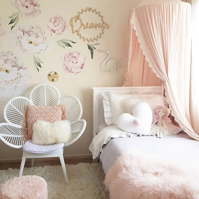 2019 детская кроватка занавеска москитная сетка Детская Хлопковая украшение для