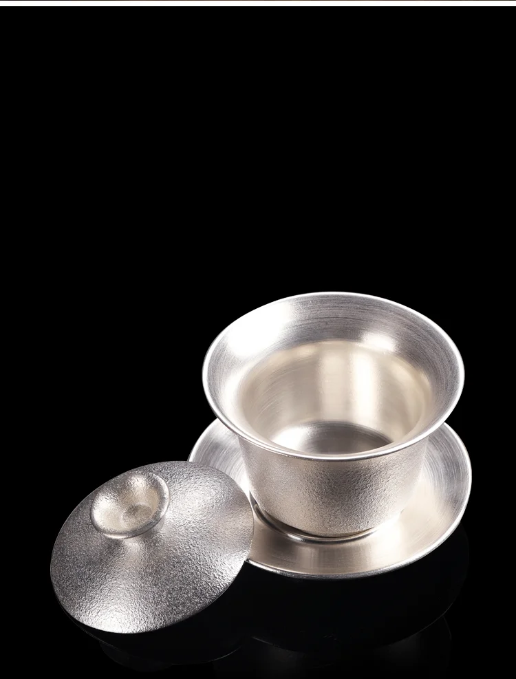 TANGPIN 999 Серебряный и керамический чайник Gaiwan, чайная чашка ручной работы серебряный чайный сервиз набор