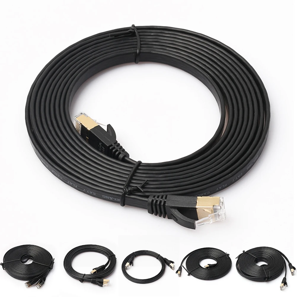Cat7 сетевой LAN Кабель SSTP RJ45 10 Гбит/с Интернет плоский патч кабель высокая скорость 1