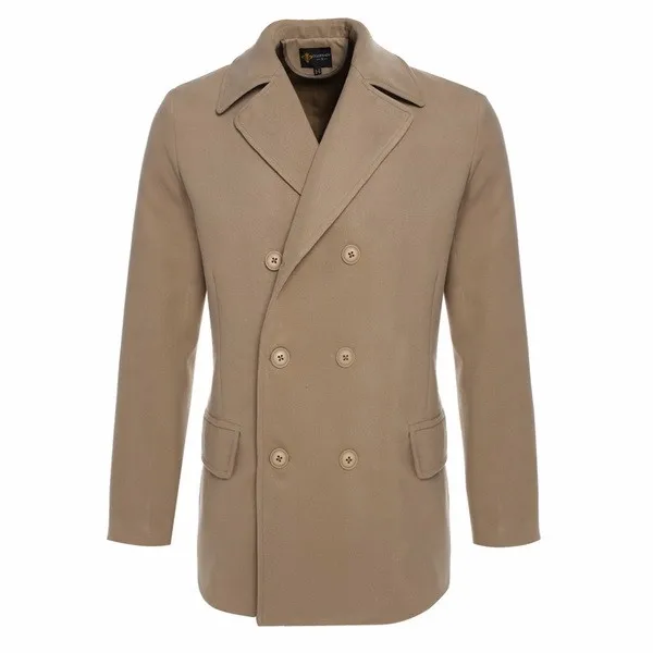 Мужская зимняя куртка Coofandy модное шерстяное пальто с отложным воротником