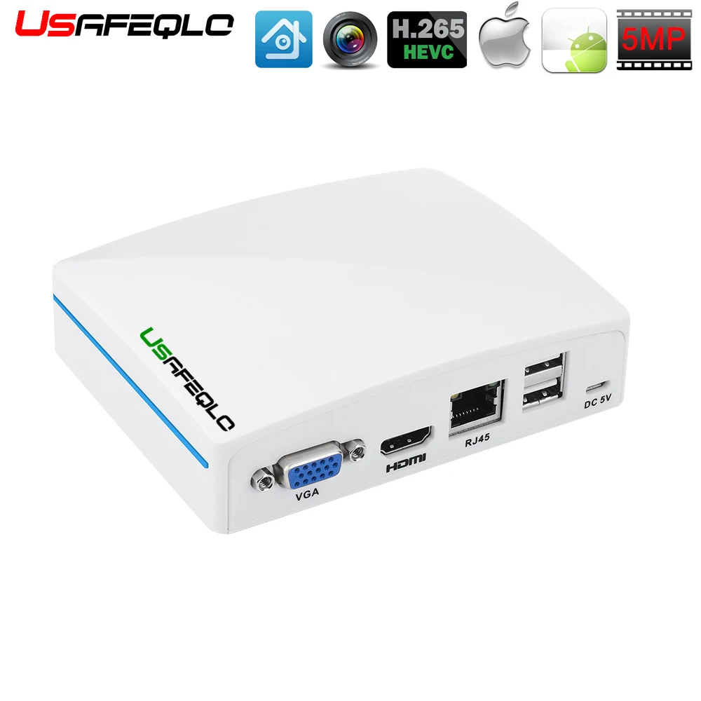 USAFEQLO Новый 8CH 16CH супер мини NVR CCTV рекордер для H.265 1080 P/5MP Onvif IP камеры облако P2P