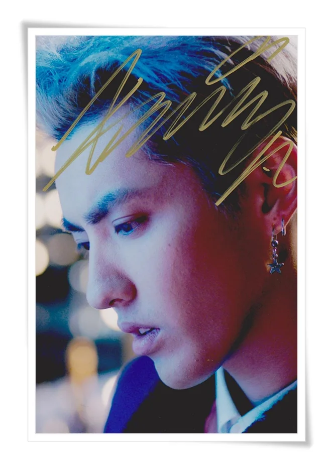 KRIS Wu Yifan autographed Подпись Фото 4*6 дюймов Бесплатная доставка 11 2016 14|autographed photos|freeshipping |