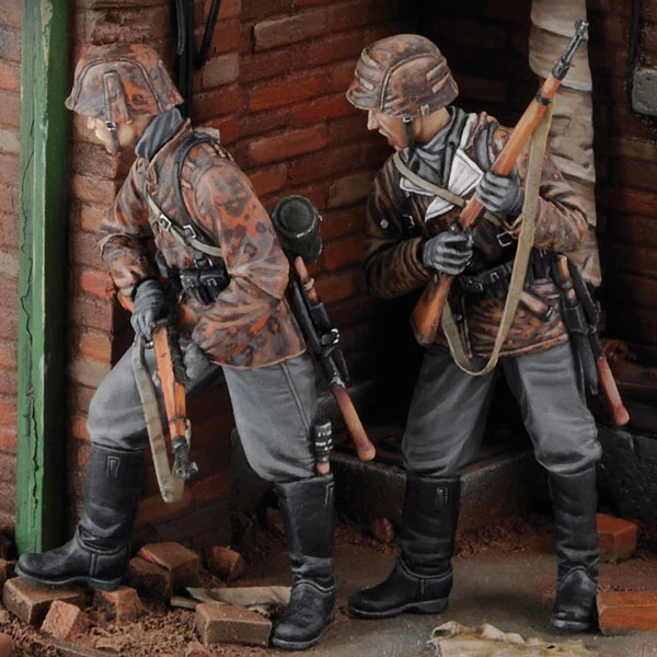 1/35 Военная гвардия два человека набор из смолы фигурки солдат GK без покрытия