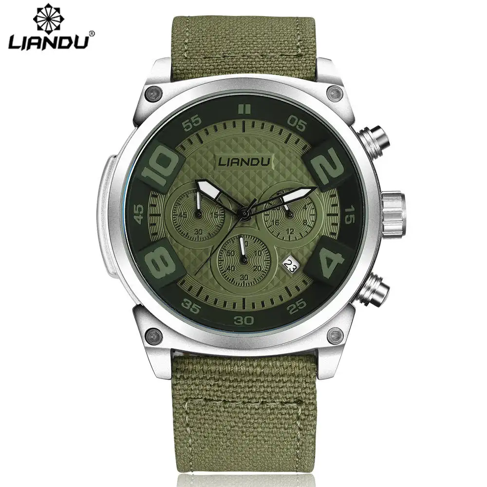 LIANDU мужская Кварцевые часы мужские 30 М Водонепроницаемый Кожа Мода & Casual