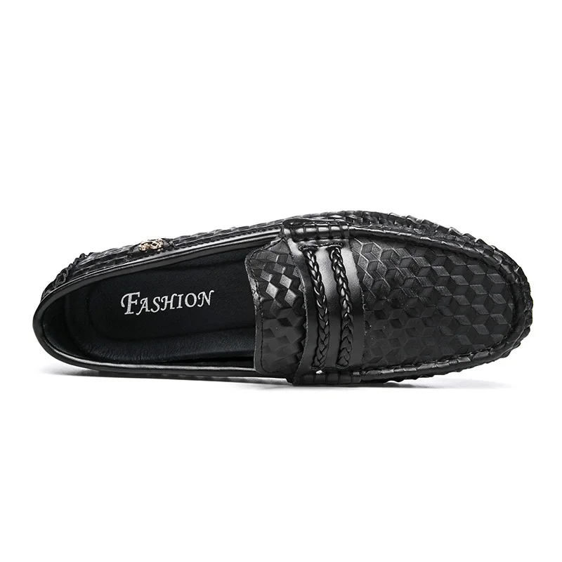 AGSan Men Designer Loafers Genuine Leather Driving Shoes Fashion Mens Moccasins 2018 New Hombre Mocasines Black White Flats | Обувь