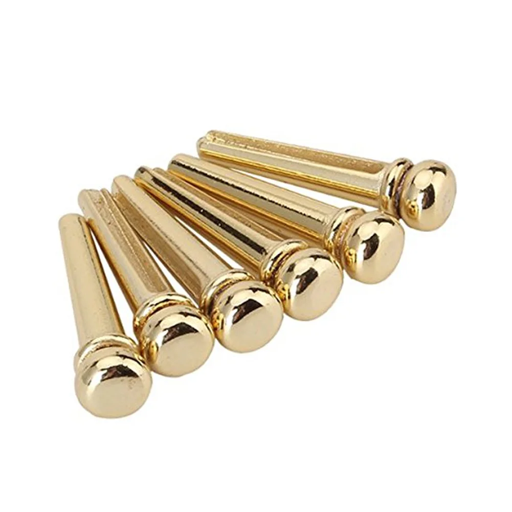 6 шт. латунная Золотая гитара струнные Колки для гитары набор тонких штифтов