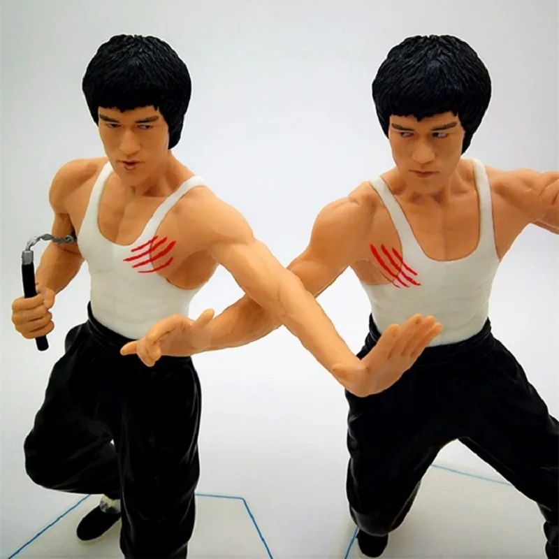 28 см Kongfu фильм супер звезда Брюс Ли ПВХ фигурка игрушка дисплей Модель игрушки