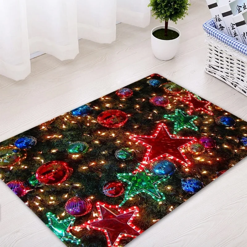 Рождественский коврик с рисунком Звездные шары|Коврик| |