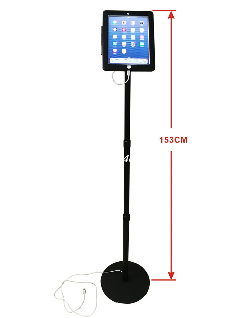 Для iPad 2/3/4/air/pro 9,7 дюймов планшет безопасности напольный стенд дисплей киоск стоящая поддержка с замком Противоугонный корпус