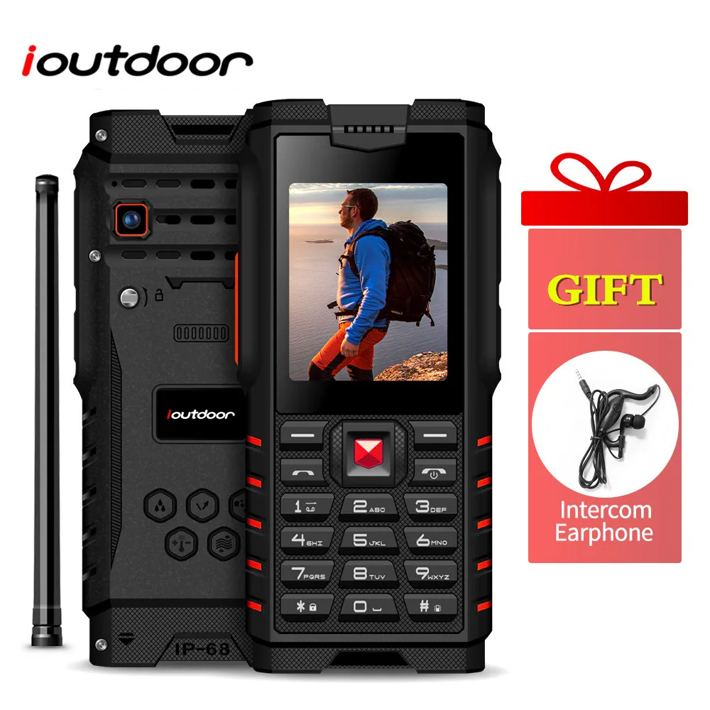 Ioutdoor T2 телефон с функцией телефона IP68 водонепроницаемый двухсторонний радио