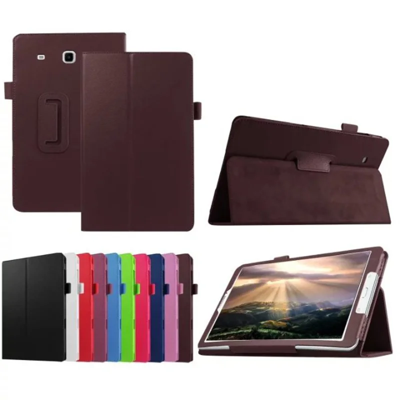 Роскошный кожаный чехол книжка для Samsung Galaxy Tab E 8 0 T377V T377P T377A + 1x прозрачная