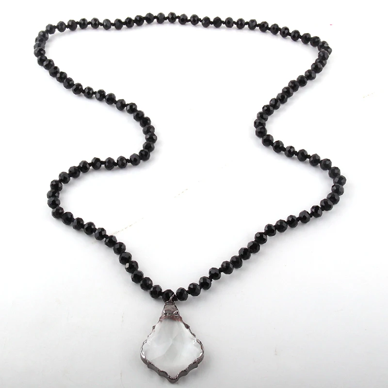 MOODPC модные богемные ювелирные изделия стеклянные кристаллы длинные узелковые