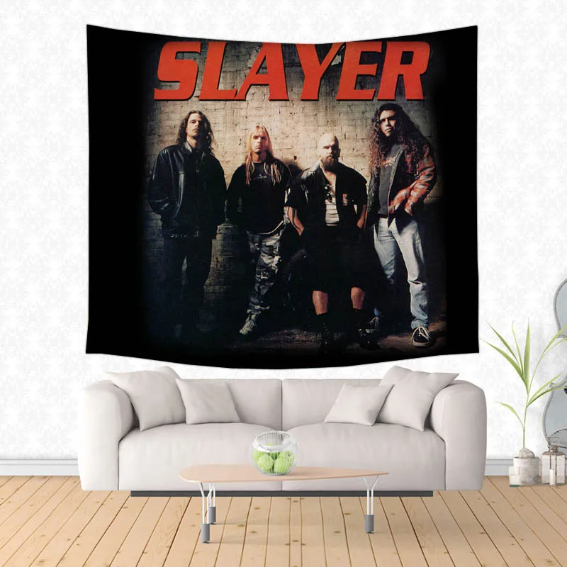 Большой Slayer настенный гобелен на заказ пляжный коврик для йоги полиэстер тонкая шаль одеяло покрывало для пикника ковер домашний декор - Цвет: 3