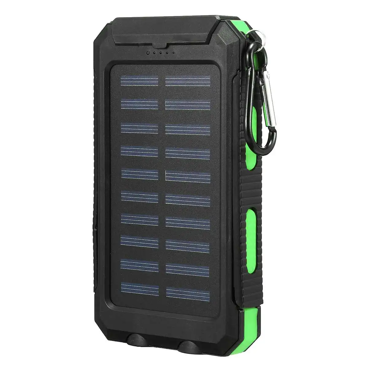 Зеленый Bakeey DIY 20000 мАч двойной USB DIY солнечный Внешний Аккумулятор Чехол комплект со светодиодный светильник водонепроницаемый аккумулятор для хранения diy - Цвет: Зеленый