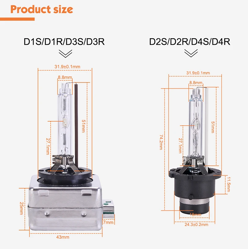 1 пара D1S D2S D3S D4S HID лампы дробилка HID ксенон головной светильник D1 D2 D3 D4 D1R D2R D3R D4R Фары Светильник противотуманная фара 4300K 6000K 8000K