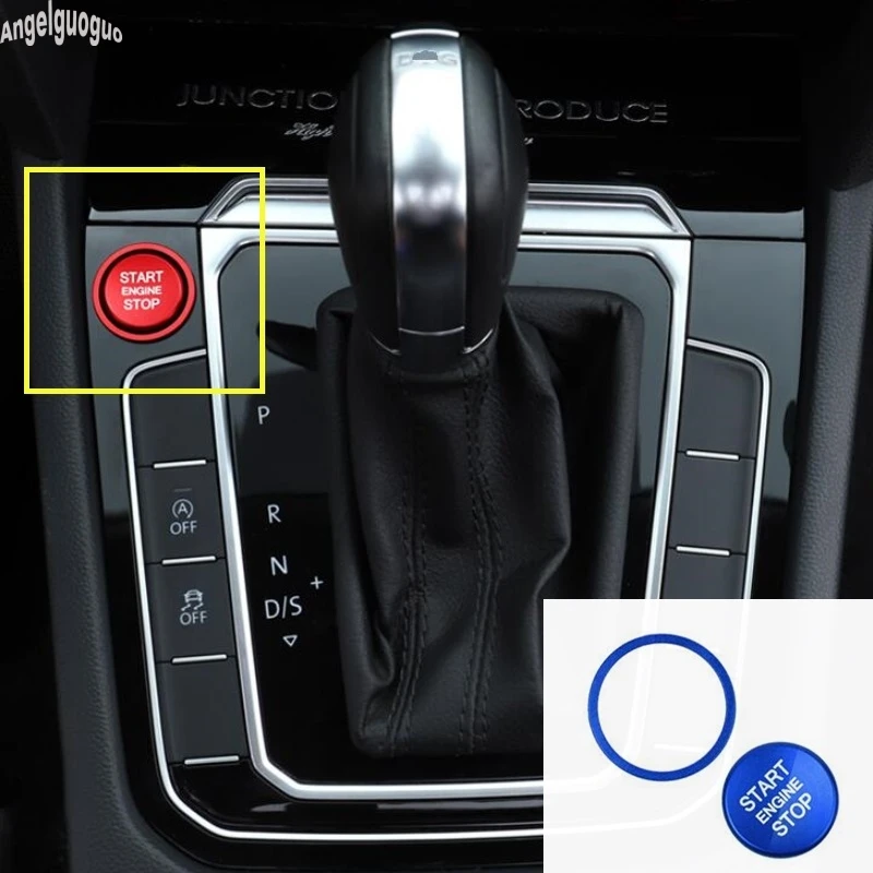 Для VW Touareg Altas CC T roc Touran Tiguan автомобильная кнопка запуска и остановки двигателя