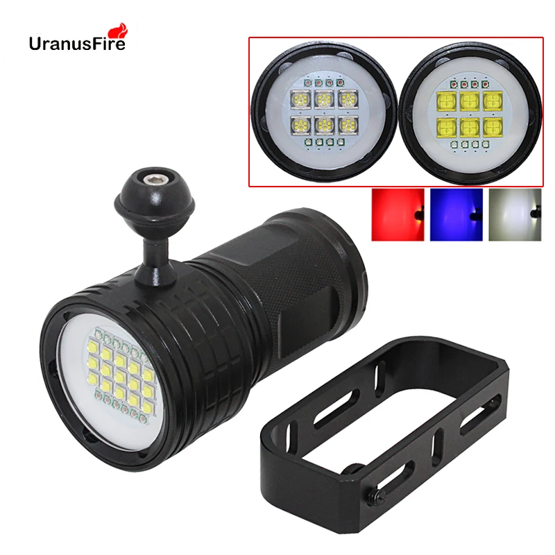 Новый светодиодный светильник для дайвинга водонепроницаемая камера