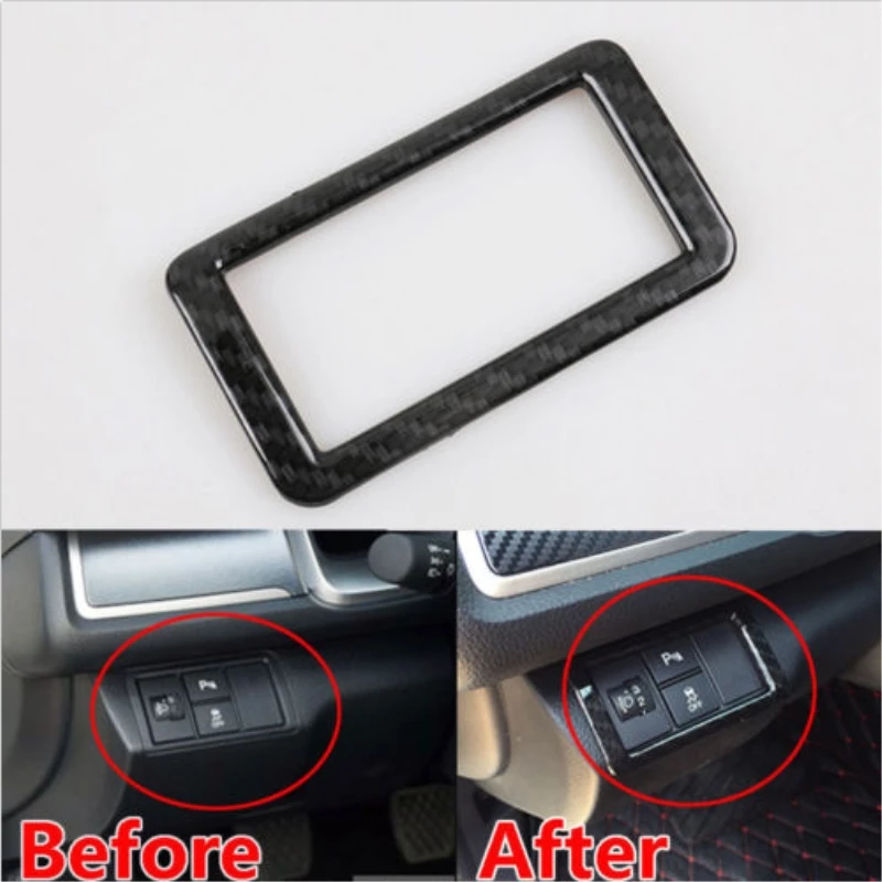 

Автомобильные аксессуары ABS, подходят для Honda Civic 2016 2017, автомобильный Стайлинг, углеродное волокно, Стиль фар, кнопочный переключатель, накл...