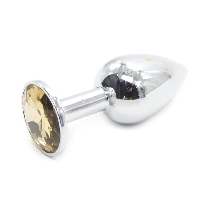 Анальная пробка из нержавеющей стали с бусинами ювелирные изделия кристаллами