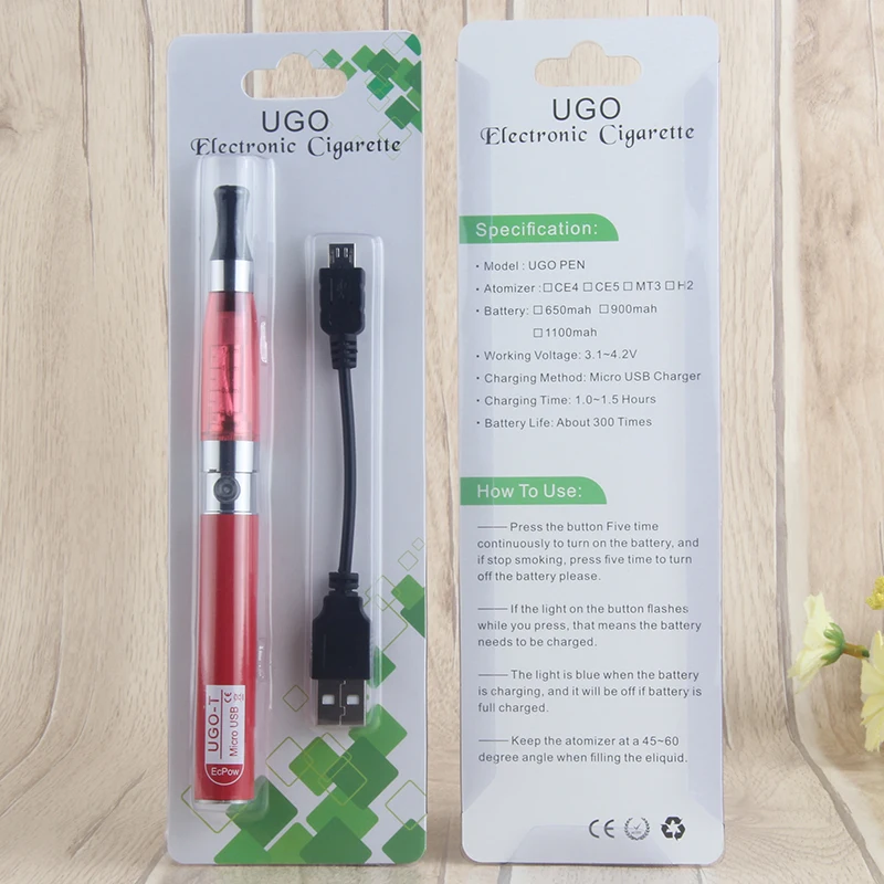UGO T Батарея Ce4 распыления электронная сигарета с USB зарядка волдыря комплекта