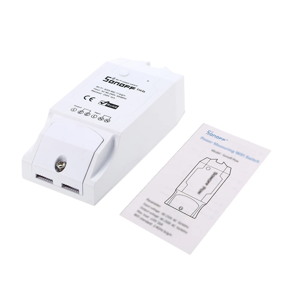 SONOFF TH16 16A/3500W TH10 10A/2200W 90-250V умный Wifi переключатель для контроля температуры и влажности беспроводной домашний комплект для автоматизации работы