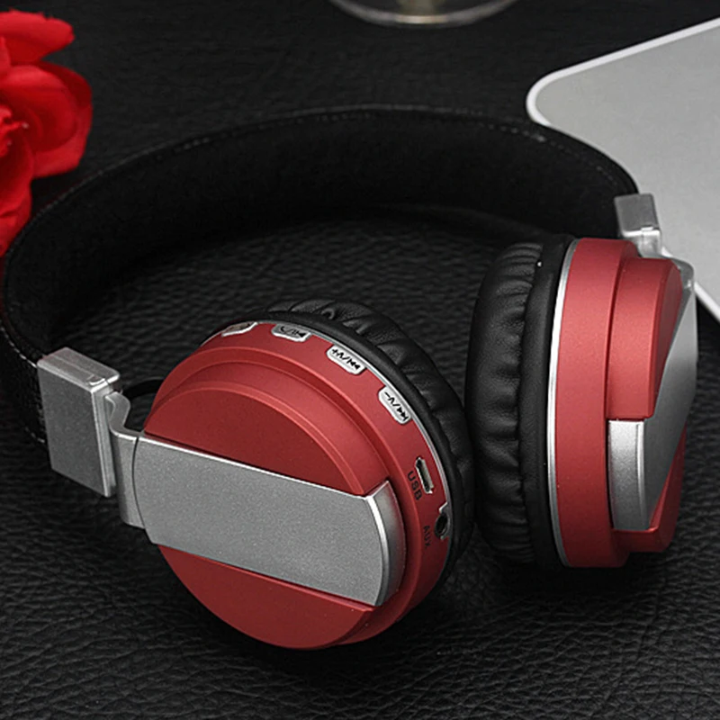 

Headband Wireless Bluetooth Earphone Music FM Card Headset with Mic TF-Card Stereo Foldable 2016 NEW headset