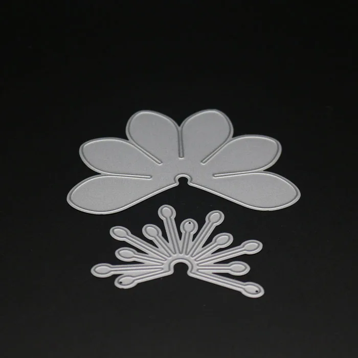 Plumeria Rubra 3D 6 лепестков цветок Плюмерия рубра металлические режущие штампы для скрапбукинга ядро тиснение папка шаблон поздравительная открытка Pistil - Цвет: Plumeria Rubra