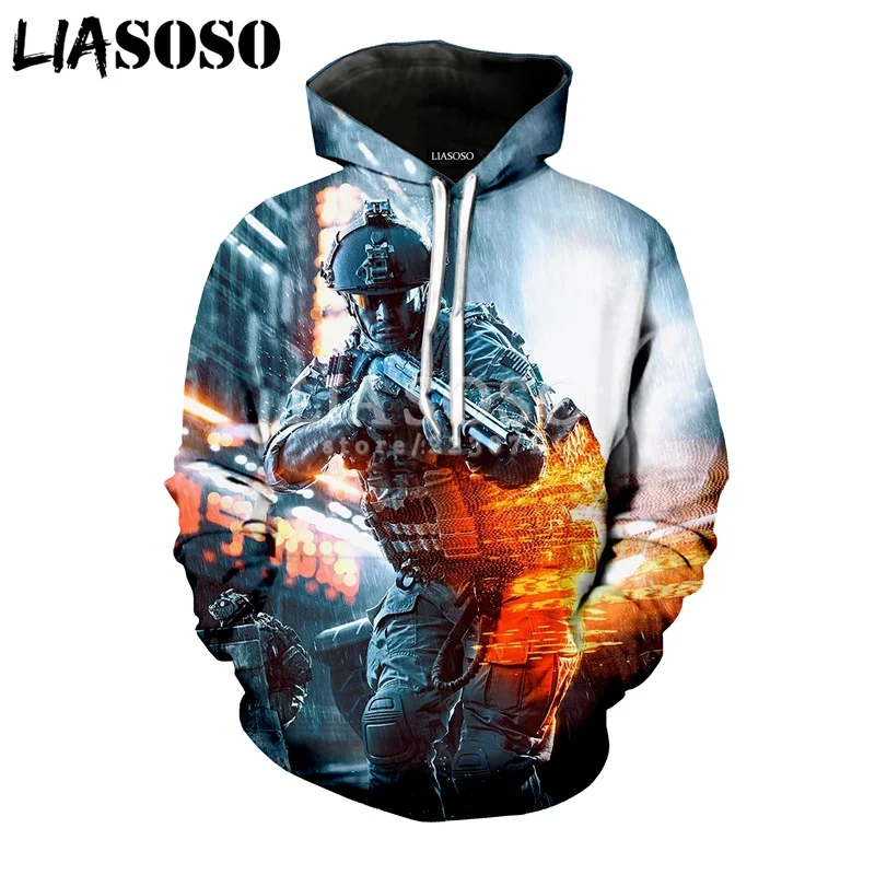 LIASOSO новая модная мужская и женская толстовка с 3D принтом видео игра Battlefield