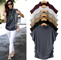 6xl fashion new summer women t shirt casual loose high neck collar tops large size short sleeve female tees