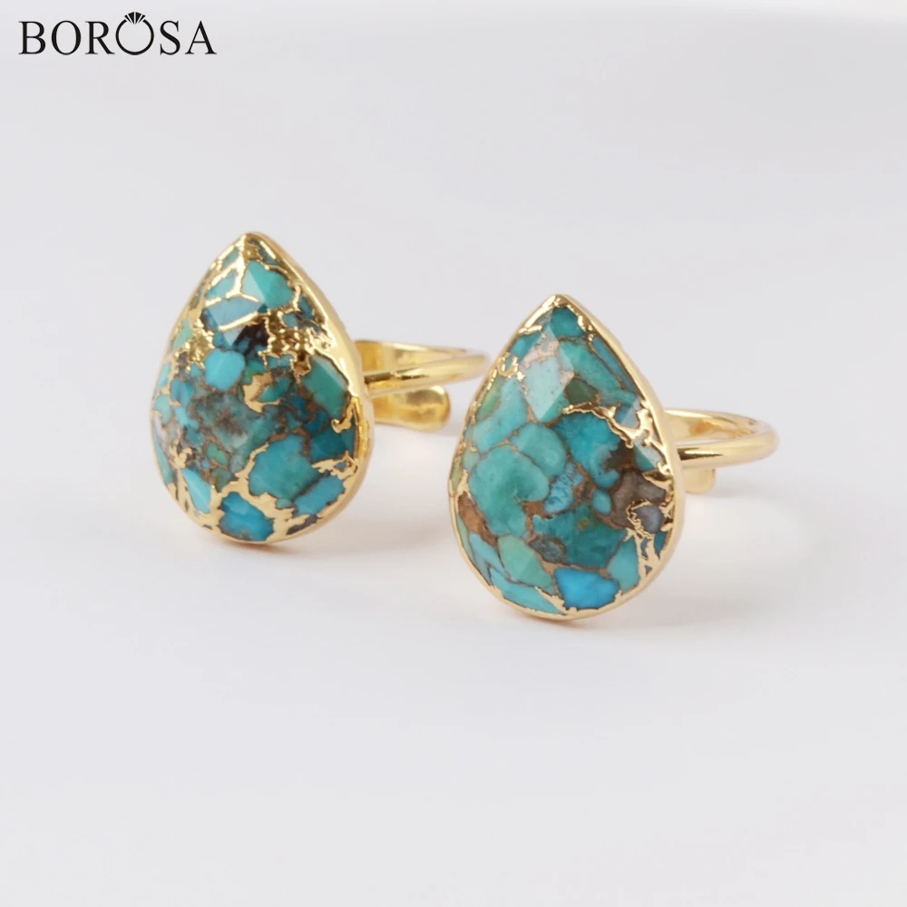 BOROSA ювелирные изделия 5/10 шт слезы каплевидной формы позолота меди натуральная