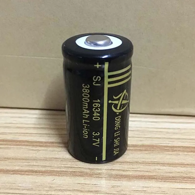 DING LI SHI JIA 2 шт 16340 литиевая аккумуляторная батарея 3800mAh 3,7 V лазерная ручка красный и зеленый внешний аккумулятор