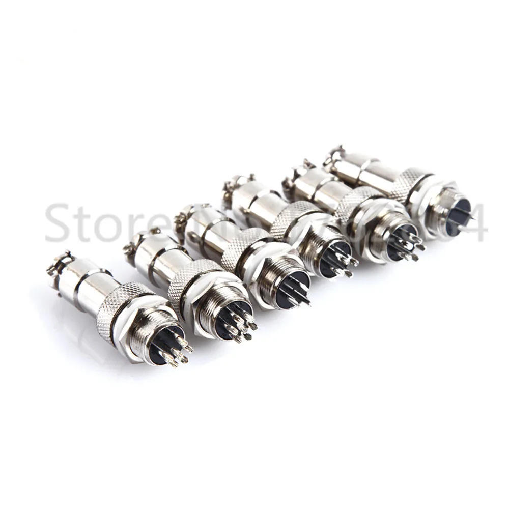 

10 sets contain (2+3+4+5+ 6P )12mm GX12 Screw Aviation Connector Plug The aviation plug Cable connector Regular plug and socket