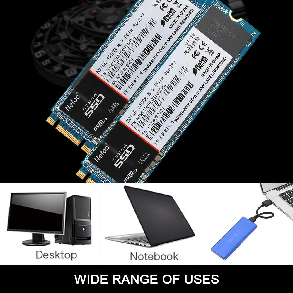 Netac M.2 240 ГБ 120 ГБ SSD M2 2280 Внутренний твердотельный Накопитель SSD 240 ГБ 120 ГБ NVMe ноутбук жесткий диск высокая скорость для ПК компьютер