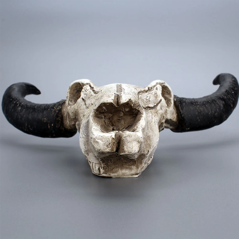 Lifelike Longhorn животное современные фигурки мини ремесла подвесной кулон украшение