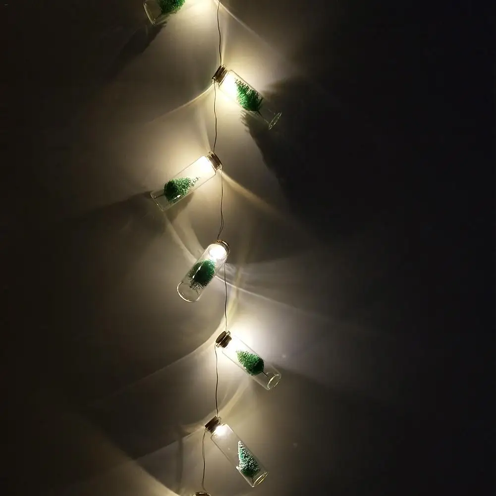 Kaigelin 10 LED Рождественская елка стеклянная банка для бутылок гирлянда на открытом