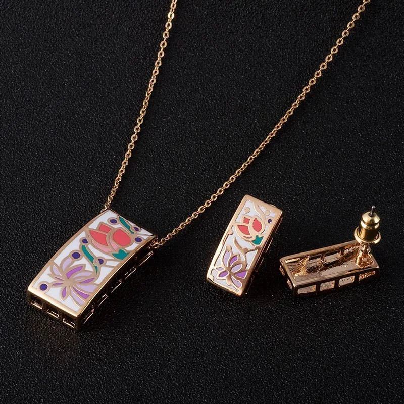 R & X подарочные наборы изящный костюм Joias Ouro модные женские комплекты ювелирных