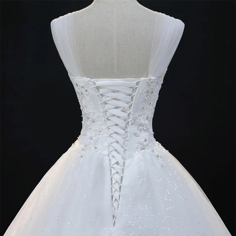 Женское свадебное платье Fansmile бальное на бретелях спагетти модель 2020|bridal dress|plus