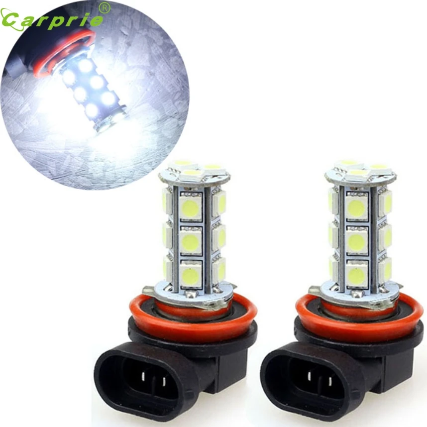 Франшиза 2 шт. H11 H8 18 светодиодные лампы 5050 SMD Автомобильные дневные