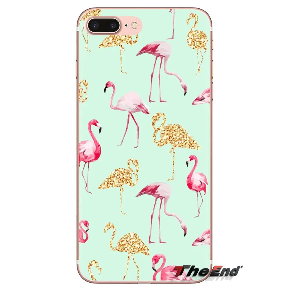 Мягкие прозрачные чехлы для Sony Xperia Z Z1 Z2 Z3 Z5 compact M2 M4 M5 C4 E3 T3 XA Huawei Mate 7 8 Y3II Flamingo Swan Art |