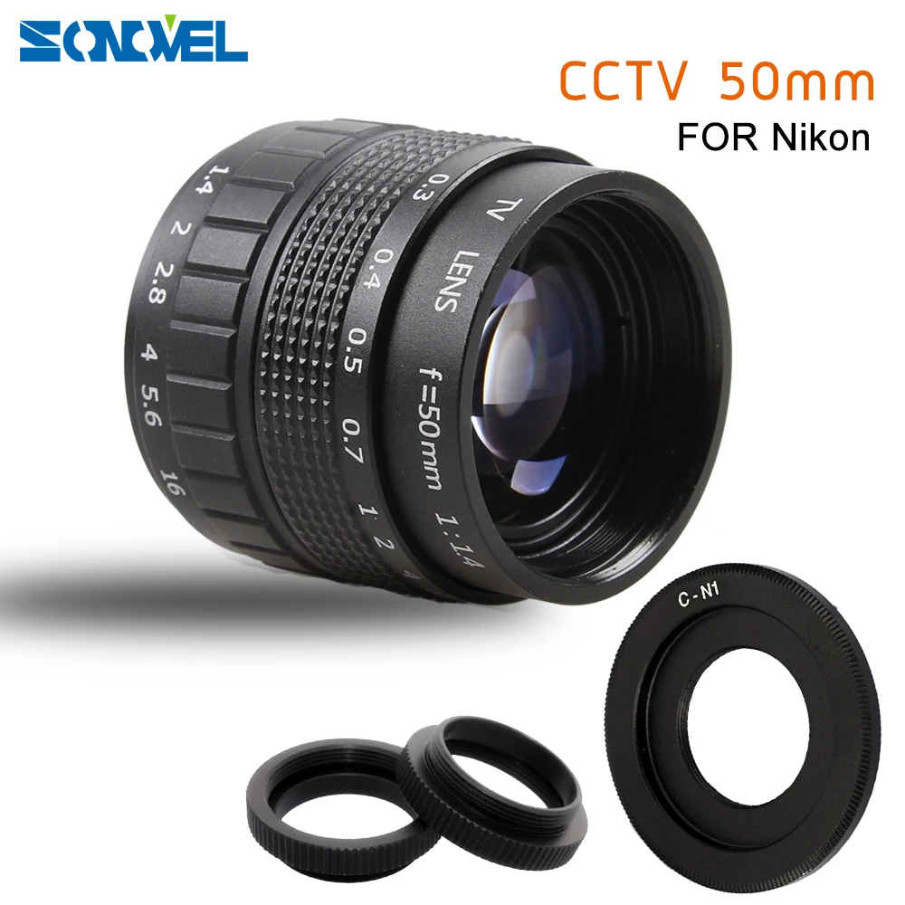 Объектив 50 мм F1.4 CC TV + C образное крепление макрокольцо для камеры Nikon 1 AW1 S2 J4 J3 J2 J1 V3
