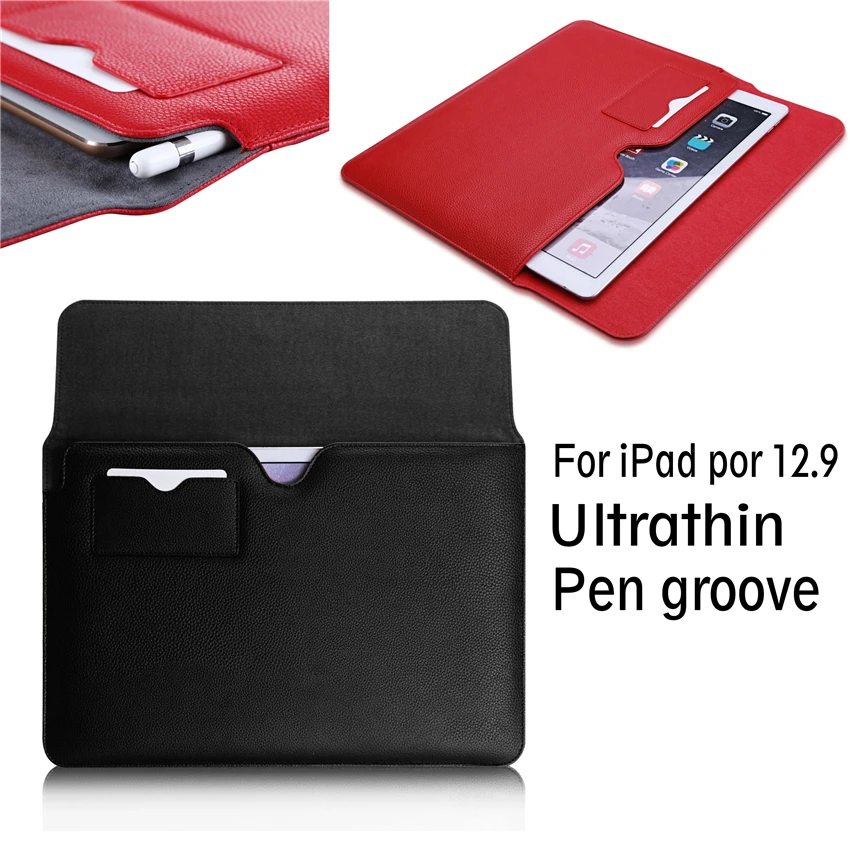 Кожаный чехол для карт Pokect защитный IPad Pro 12 9 компьютера с карманом бизнеса мягкий