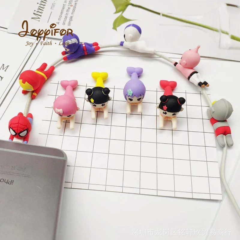 FGHGH милый мультфильм Супер Герои кабель протектор линия передачи данных Шнур