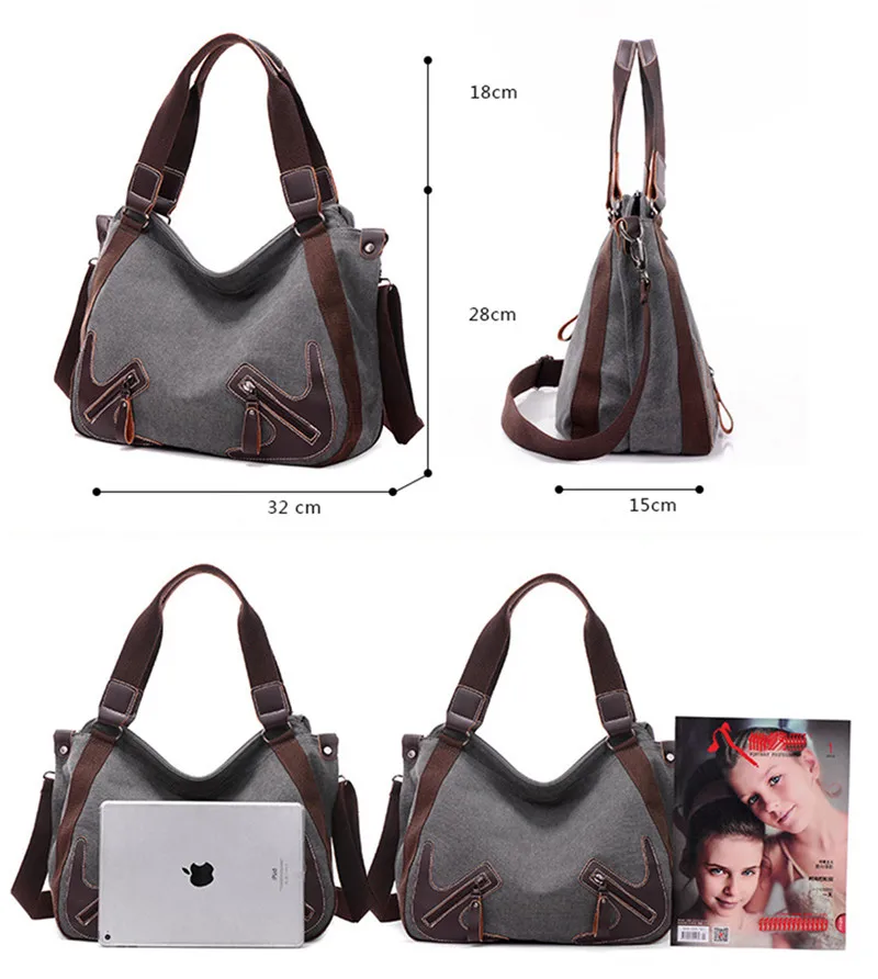 

Casual Women Top-handle Shoulder Bag Canvas Handbags Messenger bags Fashion Female Crossbody Bag High Quality bolsa feminina